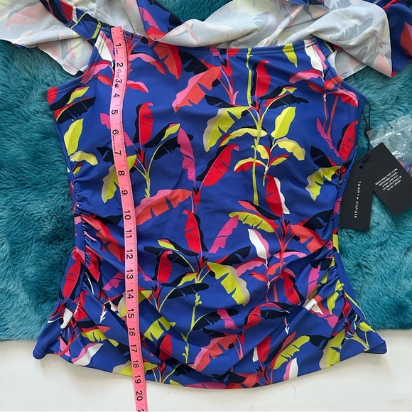 Tommy Hilfiger Vibrant Off-Shoulder Ruffle Tankini Size XXL - Picture 6 of 14